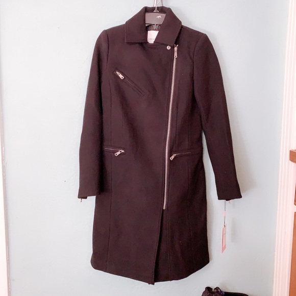 AVEC LES FILLES Wool Blend Twill Coat - Picture 3 of 7